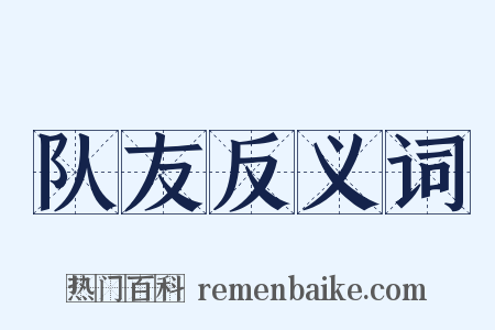 队友反义词是什么意思的图片